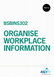 Picture of BSBINS302 Organise workplace information eBook